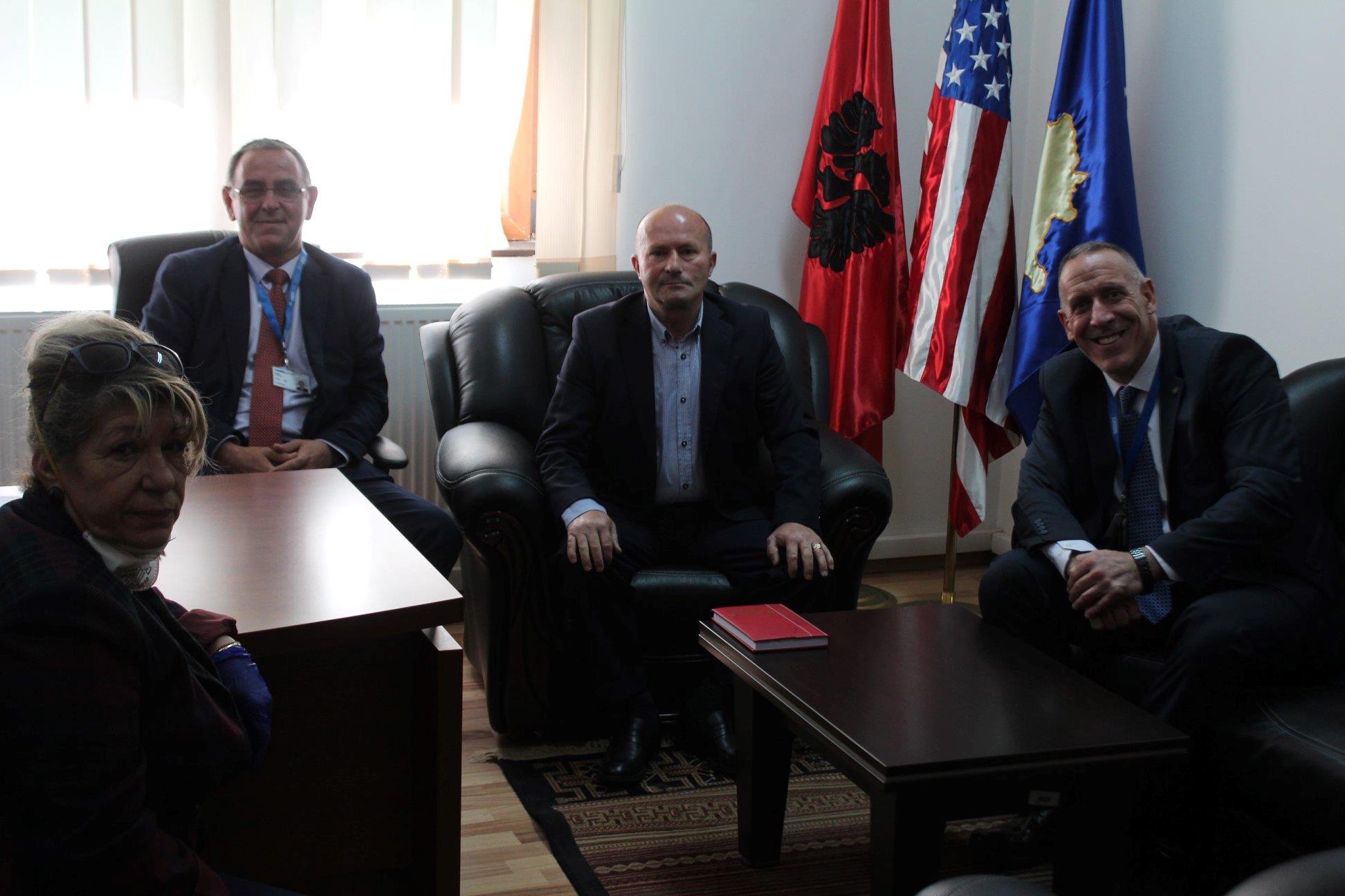 General Director Mr. Fadil Kodra received the Director of the Department for Public Order and Security of the OSCE Mission in Kosovo